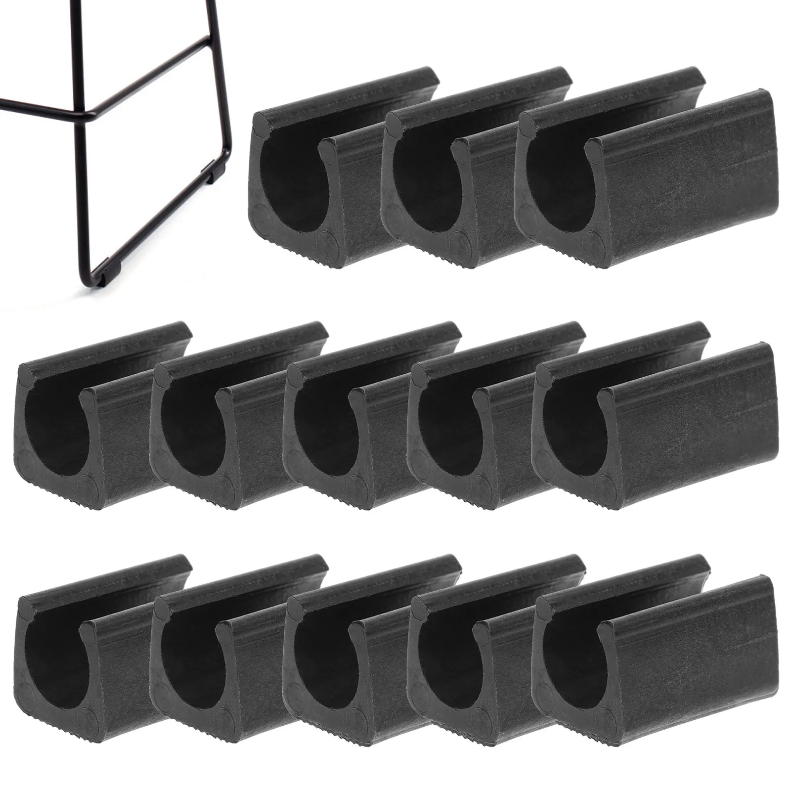 40Pcs Chair Foot Covers Floor Protectors for Chair Legs Anti-Slip Glides for Home Office Furniture U-Shape Rubber Tips