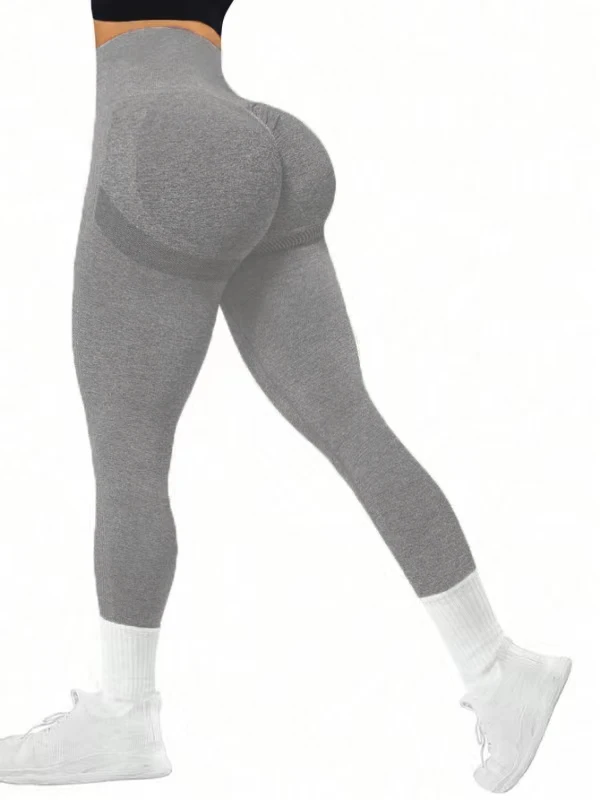 LOVELYXIAYING Enge, nahtlose Yoga-Hose für Damen, einfarbig, mehrfarbig, optional, hohe Taille, bauchschließende Übung, Laufen, Capri-Yogahose, 8