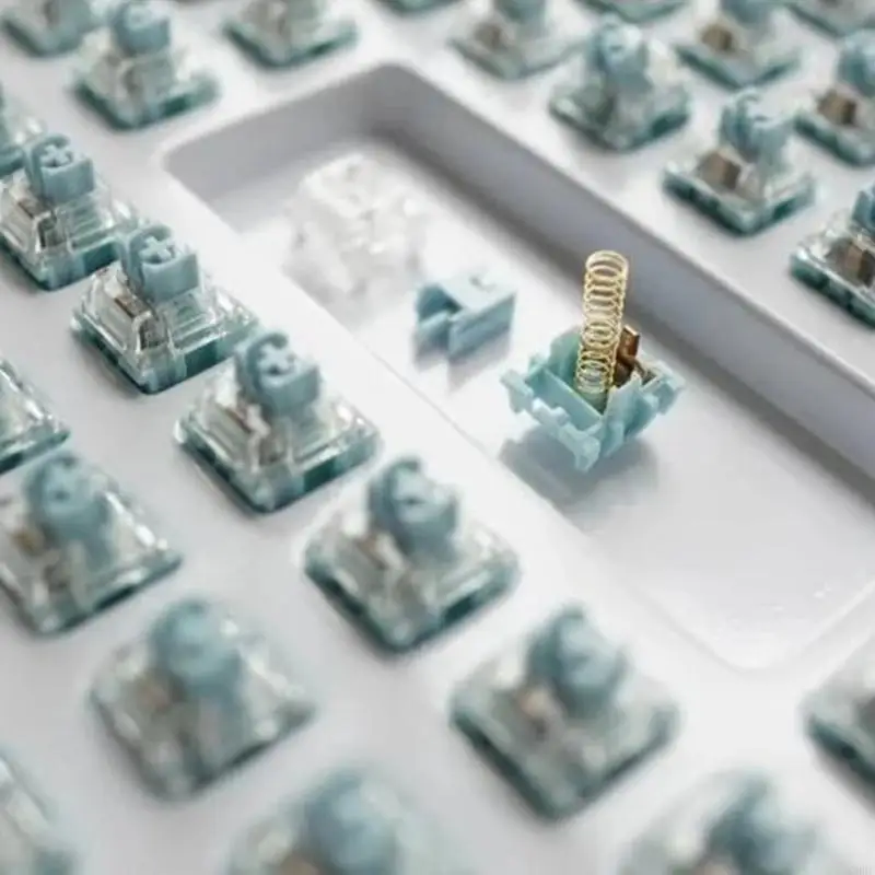 C90F 10pcs TTCS Silence Bluise White V2V3 مفاتيح مفاتيح اللمس لتبديل لوحات مفاتيح الألعاب الميكانيكية 3pin