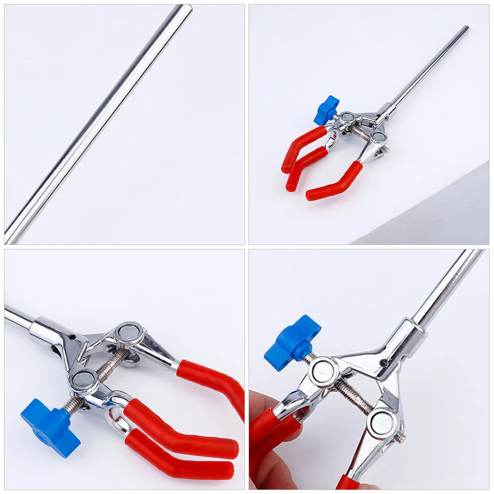 Flask Clamp Three-Claw Clip 3-finger Laboratory Supplies Stand Metal Test Tube for