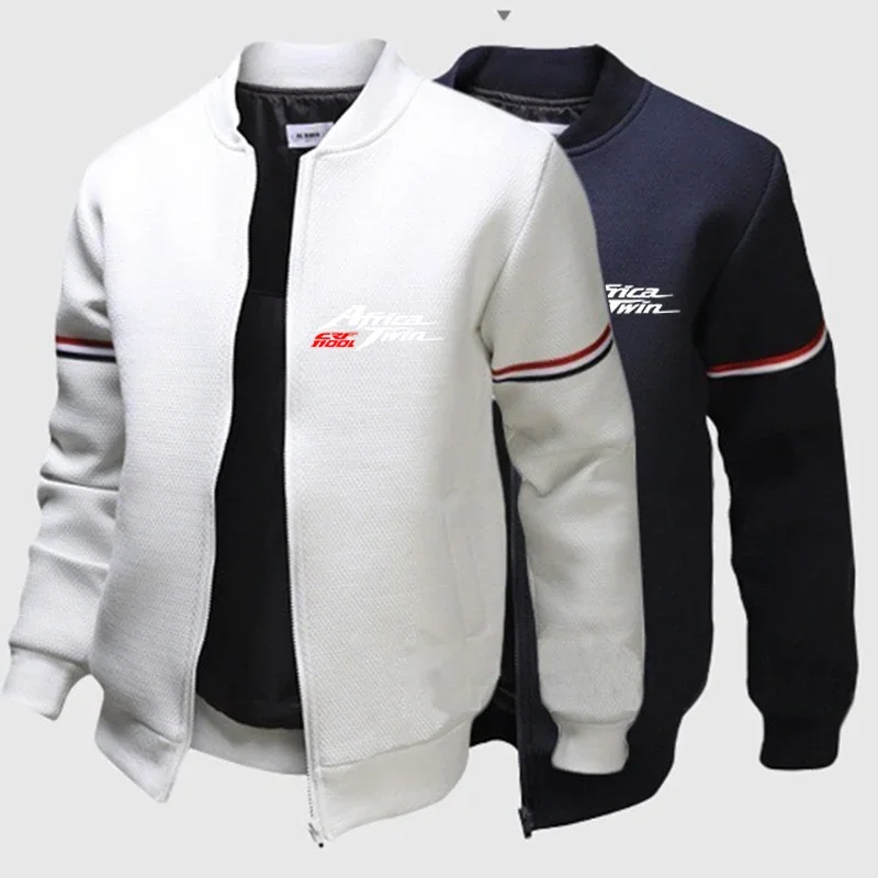 Africa Twin Crf 1000 L Crf1000 2024 Men's Spring Autumn New Zipper Flight Jacket Casual Fashion Outdoors Sports Coat Printing