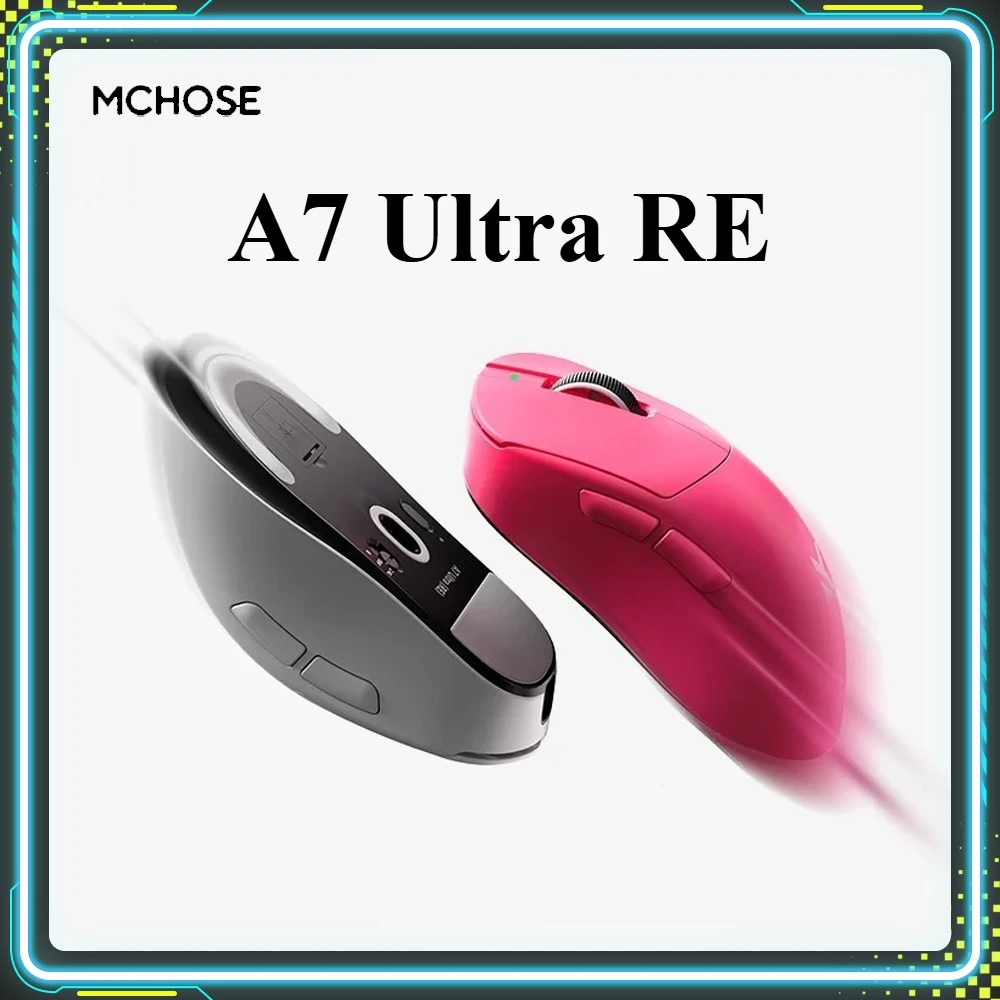 MCHOSE A7 Ultra RE Gaming Mouse Dual 8K PAW3950 Low Delay Ergonomics Custom Wireless Tri-Mode Mice PC E-Sports Accessories Gifts