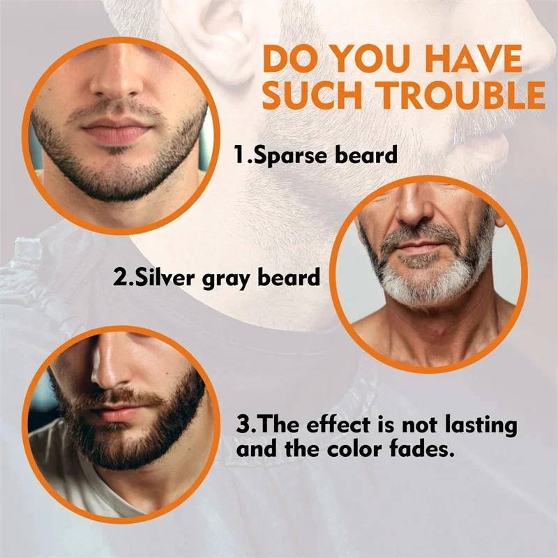 Waterproof Beard Pen Man Moustache Coloring Shaping Tools Thicker Longer Fuller Beard Eyebrows Hair Filling Pen Brown Hair Care