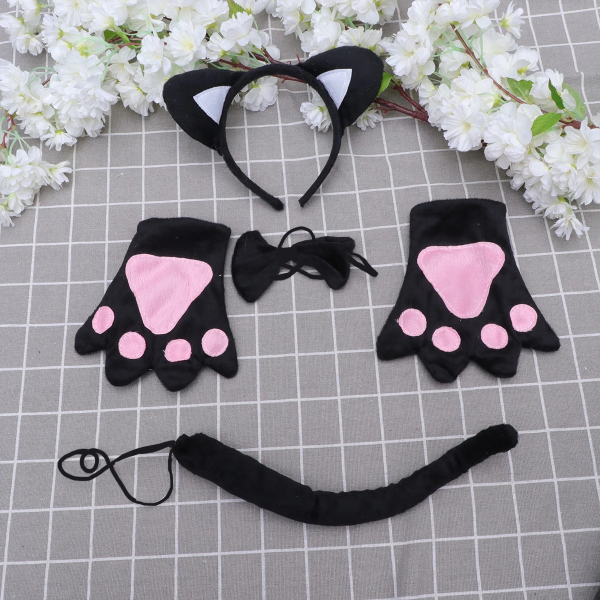 

5Pcs Black Cat Ears Headband Kids Party Costume Soft Tulle Dancing Christmas Supplies Decor Gifts Cosplay Stage