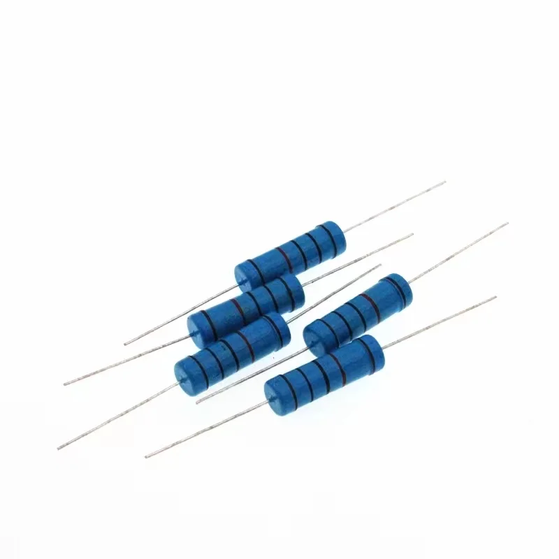 25PCS 5W Metal Film Resistor 1R 10R 4.7R 3.3R 22R 24R 30R 33R 47R 68R 100R 220R 200R 330R 470R 680R 1K 10K 4.7K K 470K -1M 1%