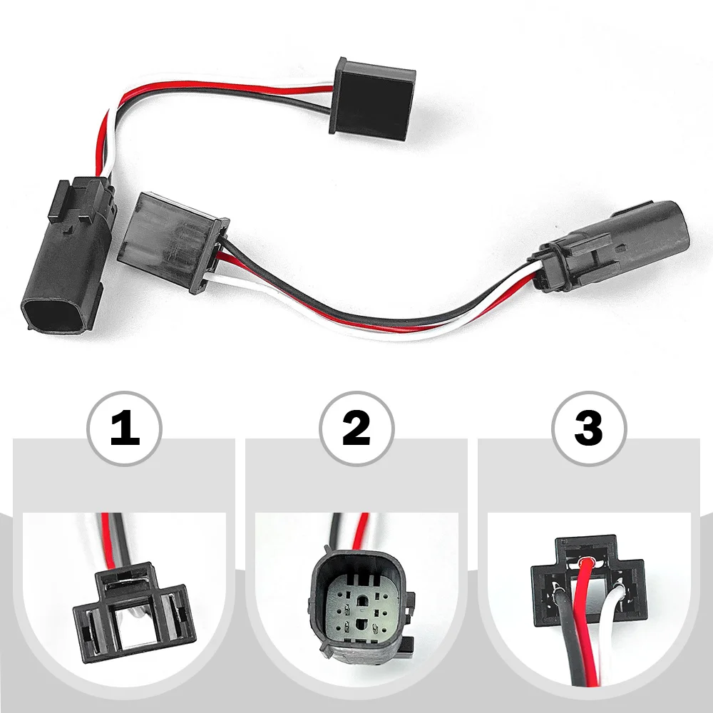 2/1pcs LED Headlight Wiring Harness Adapter Plug & Play H4 Headlight Wiring Adapter For 2018-2019 Jeep Wrangler JL 6