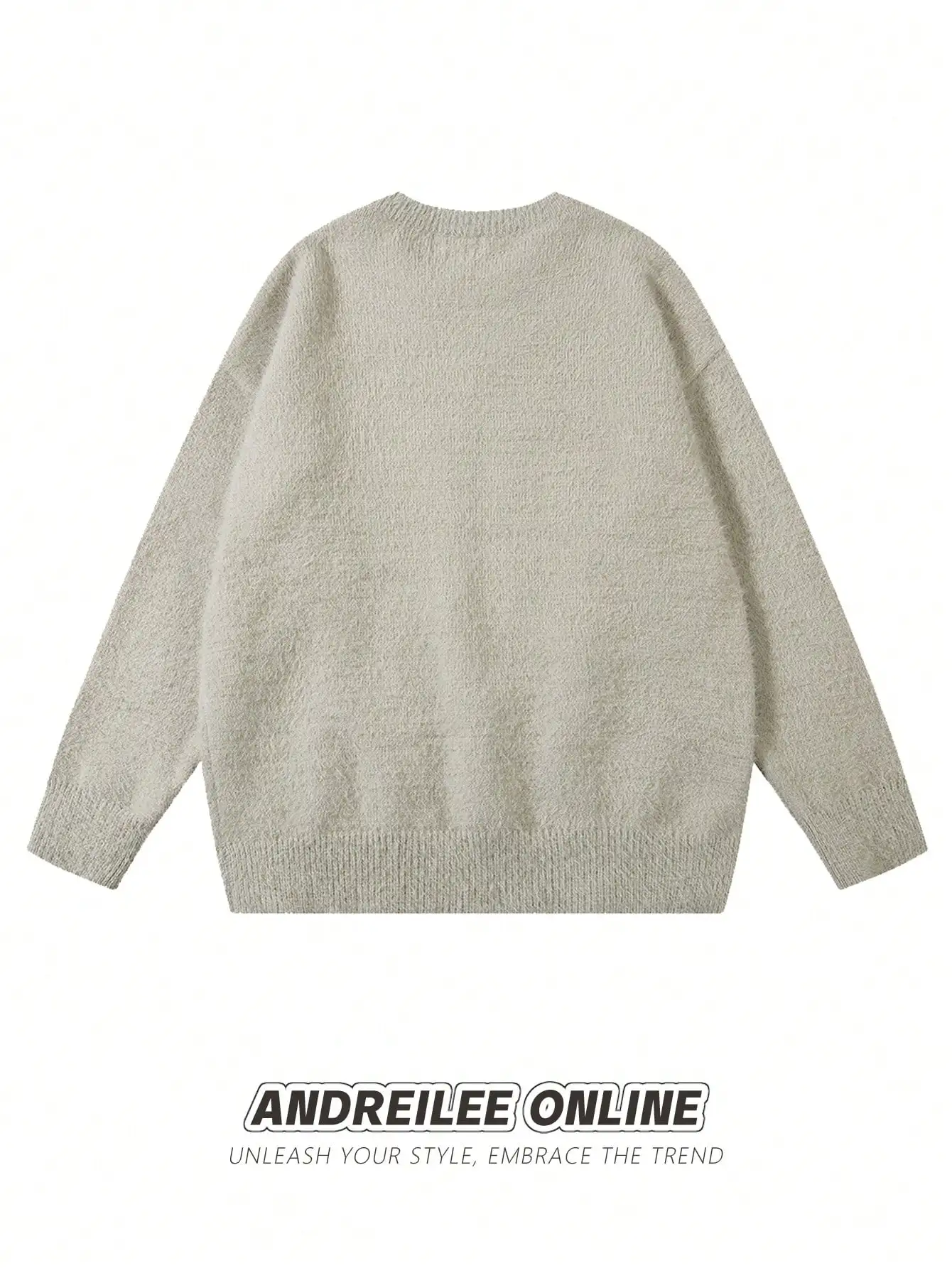 Men's Letter Pattern Crew Neck Sweater