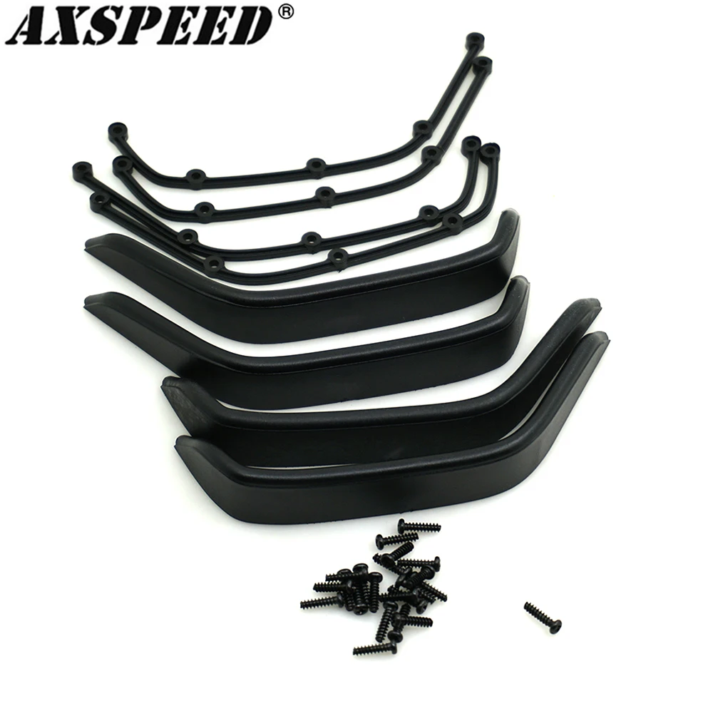 AXSPEED Plastic Fender Flares Wheel Arch Protector Mud Flaps for Axial SCX10 1/10 RC Crawler Car Body Shell Upgrade Parts