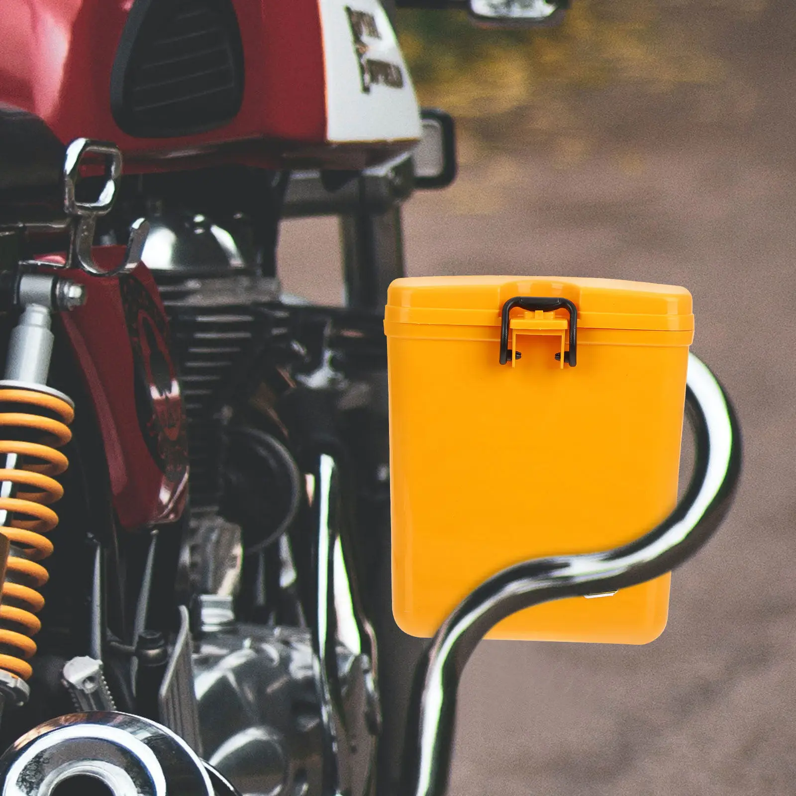 

Motorcycle Tool Box Large Capacity Plastic Iron Storage Organizer Easy Install Side Mount Tool Case Motorcycle Storage