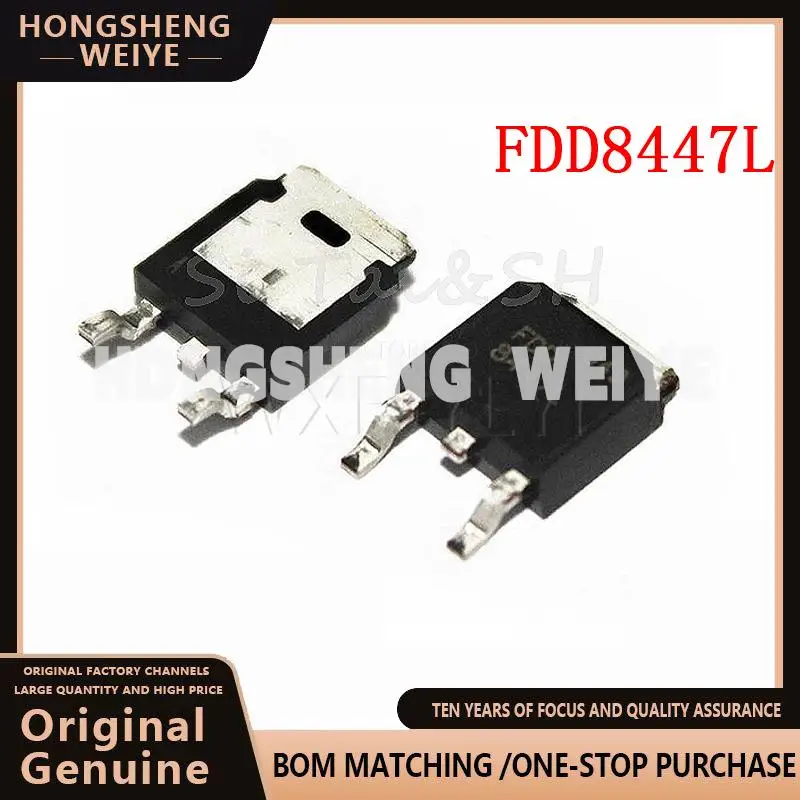 100%new 10PCS FDD8447L TO252 FDD8447 TO-252 8447 SMD MOSFET Transistor New Original