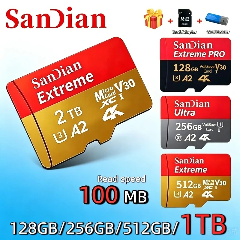 

Original 256GB 128GB Memory Sd Cards Micro TF Card SD Flash Cards High Speed Class 10 Storage Card for PC Smartphone Full HD