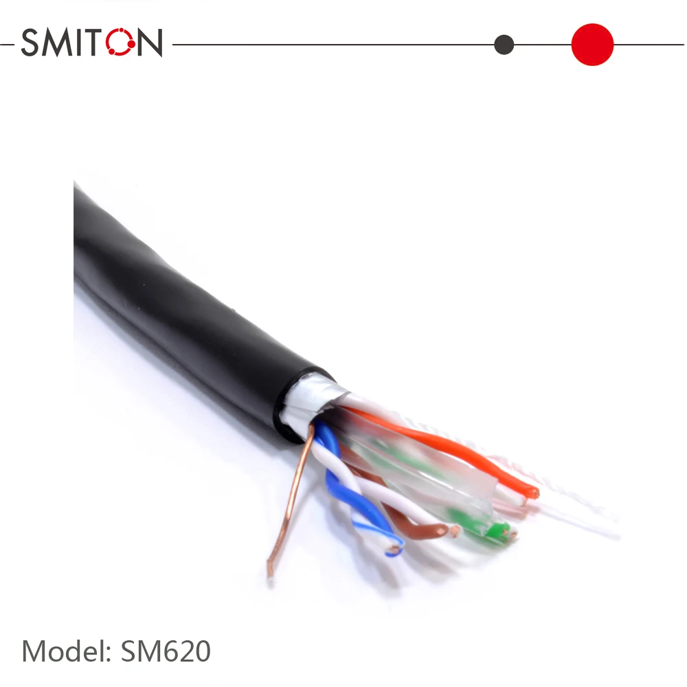 สายแลนป้องกัน CAT6 FTP ยาว305เมตรสายอีเทอร์เน็ตในร่มสายเคเบิลอินเตอร์เน็ต LAN