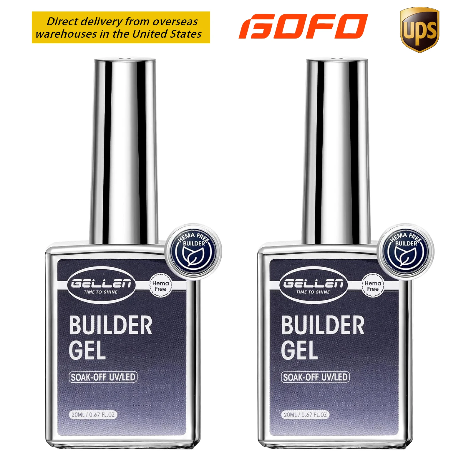 

GELLEN Builder Gel 20ml 5 In 1 Clear Hema Free Nail Gel Professional Salon Grade Extension Gel DIY Nails Strong Long Lasting