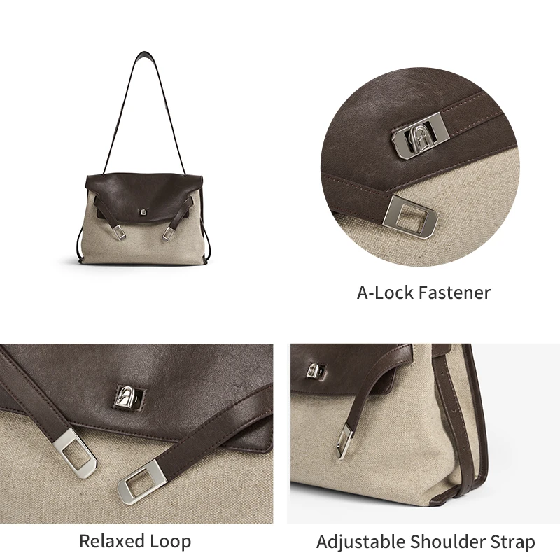 Large Women's Shoulder Tote Bag with Crossbody Strap
