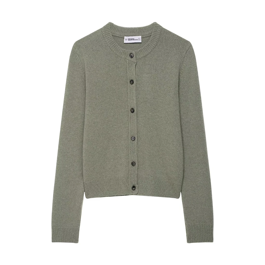 Jersey de cachemira para mujer, medio suéter con frente abierto y cárdigans cómodos, textura con estampado Simple, tarjeta Regular, primavera y otoño