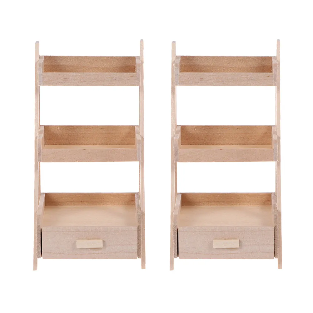 

2Pcs 1:12 Wooden Mini House Flower Shelf Creative Garden Yard Decor Lightweight Safe Kids Room Art Upgrade Miniature Pergola