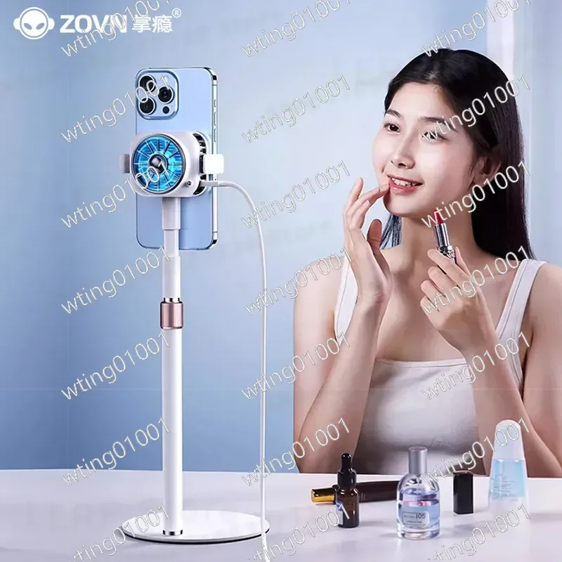 for ZOVN Phone Cooler 5V Silent Semiconductor Radiator with Universal Nut Floor Triangle Bracket for Live Streaming Gaming