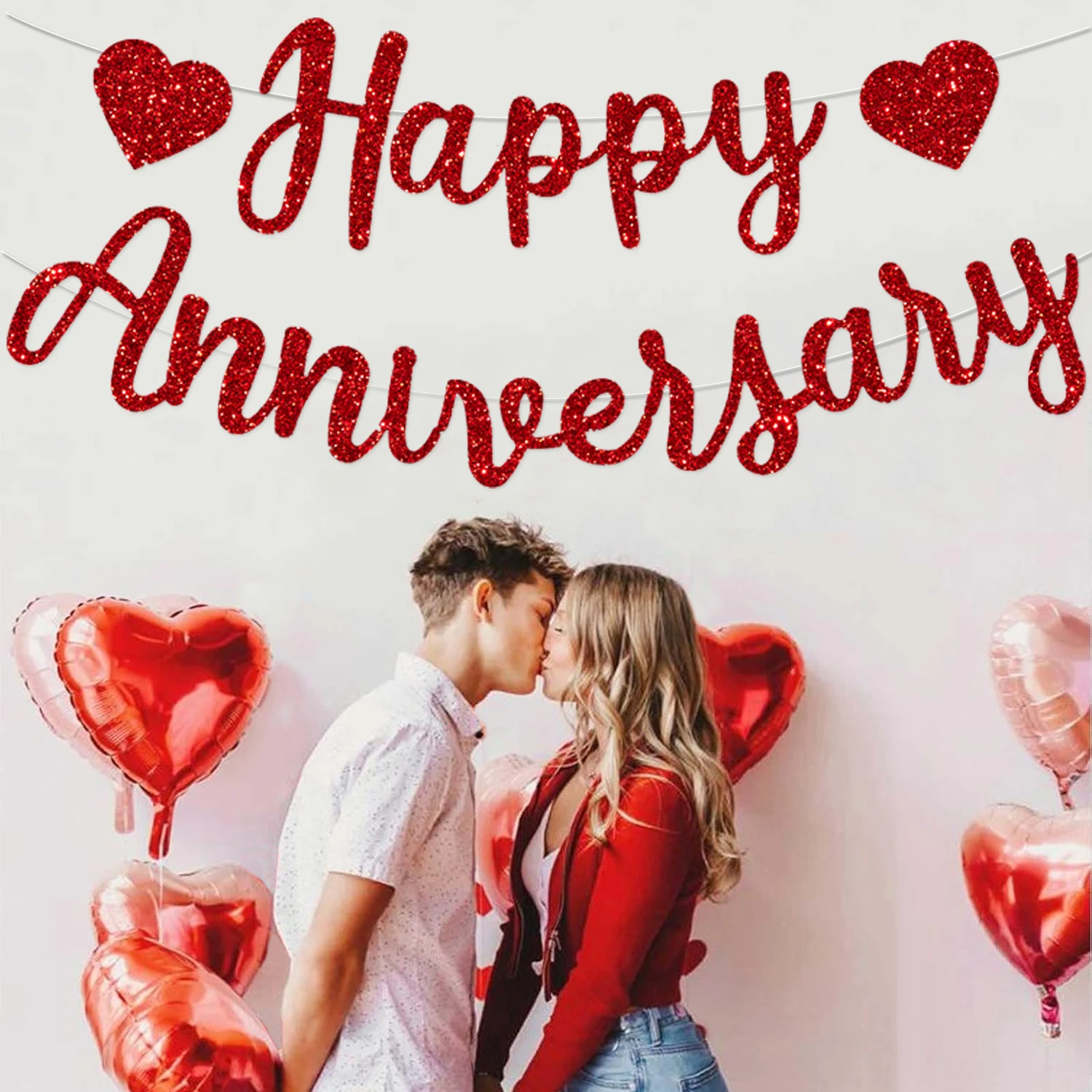 „Happy Anniversary“-Banner, Jubiläums-Party-Dekorationen, wir machen immer noch eine Party-Dekoration zum Hochzeitstag