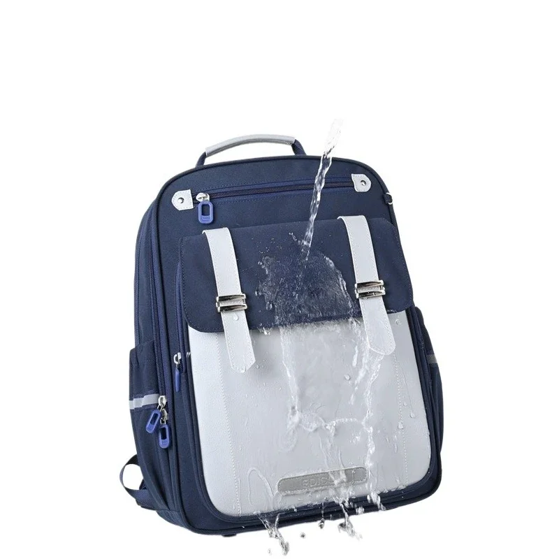 

Elementary school bag, removable back waterproof large-capacity load-reducing ridge backpack.