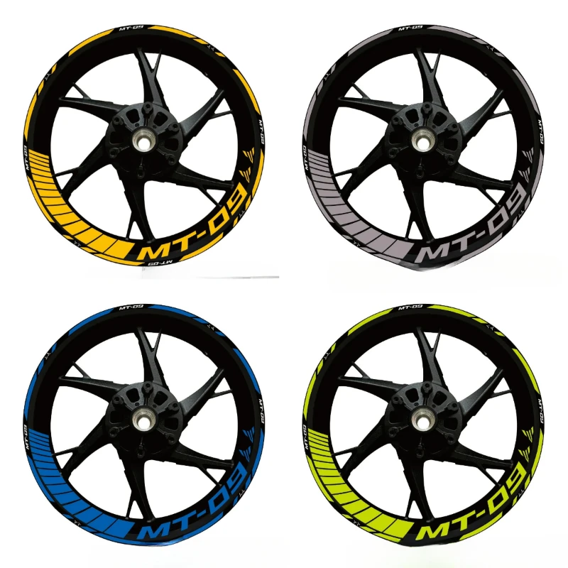 

For 17 size circleYAMAHA MT09 MT-09 mt 09 Reflective Motorcycle Accessories Wheel Sticker Hub Decals Rim Stripe Tape