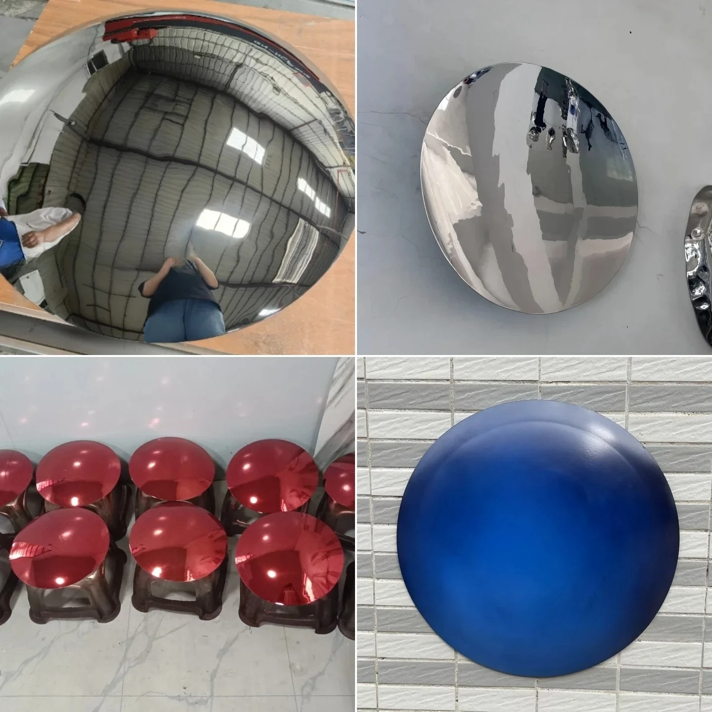 Stainless Steel Concave Convex Decorative Mirror Home Living Room Entrance Wall Decoration Round Hotel Water Ripple Wall Decor A