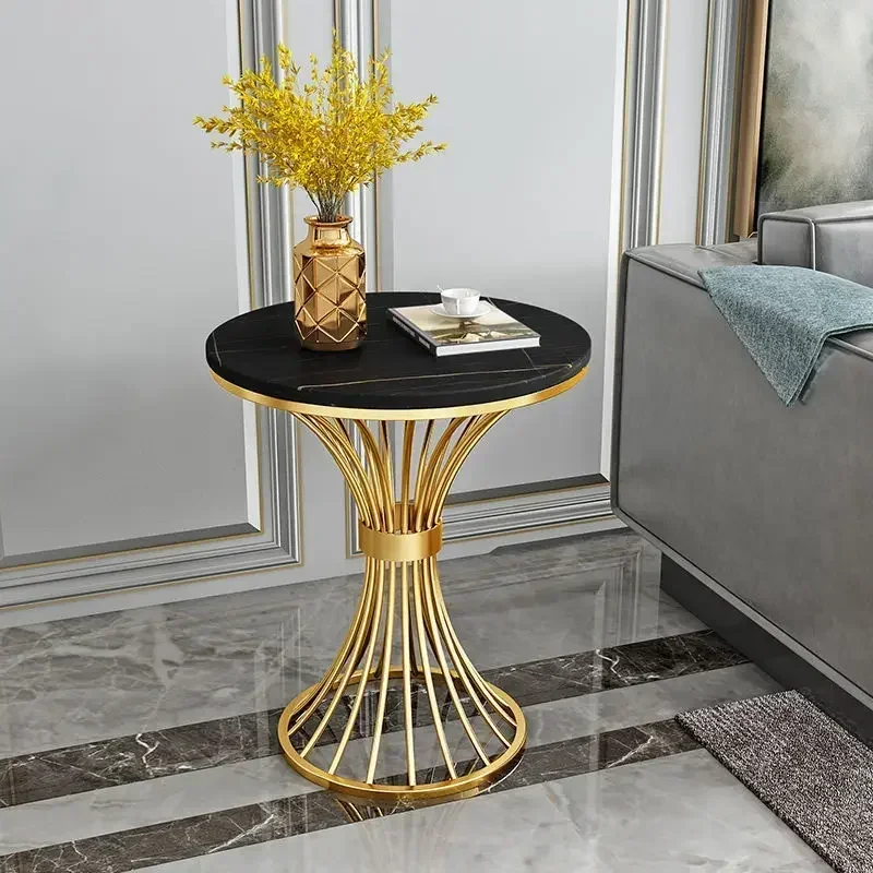 Nordic Marble round side table living room  sofa corner tables INS Business reception coffee table negotiating Luxury furniture