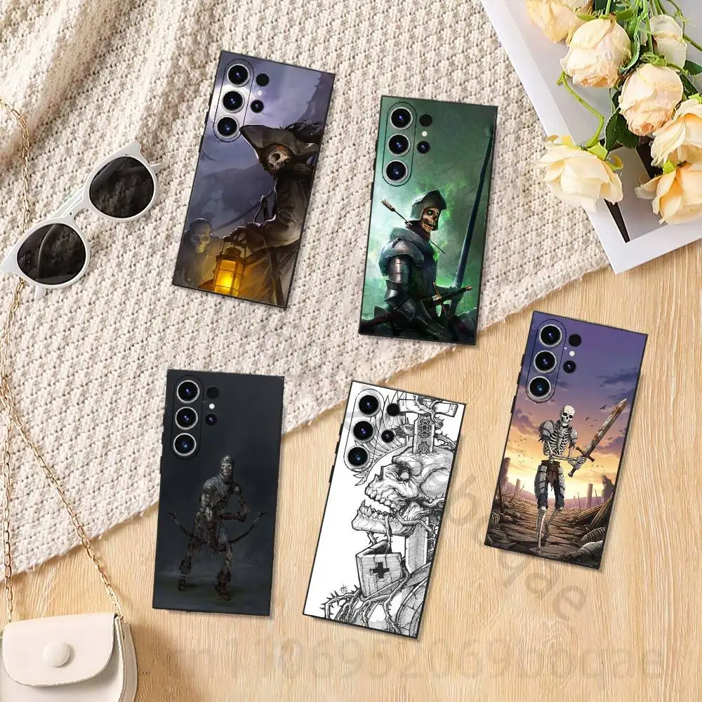 Skeleton Warrior Phone Case for Samsung Galaxy S20,23 Ultra S24,22 Plus S25,26,21FE TPU Cover