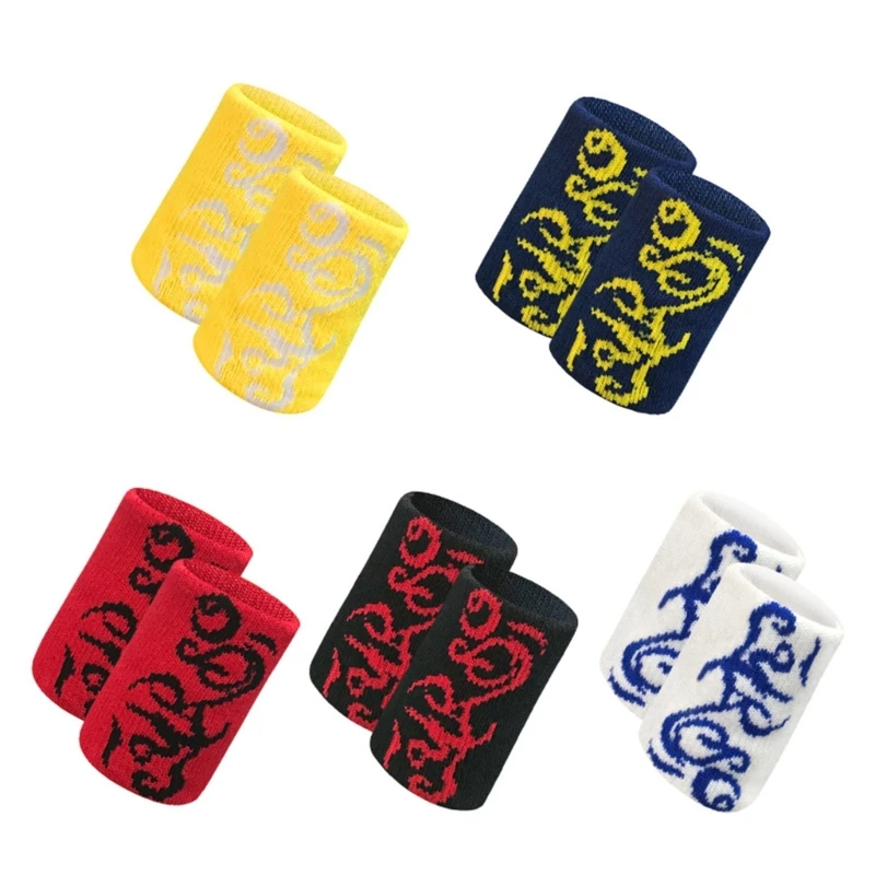 1 Pair Sports Wristbands Wrist Sweat Band Absorbent Sweatbands Wrist Sweatbands for Basketball Running Gym Working Out