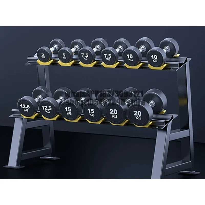 Gym, dumbbells, rubber-coated steel, professional, home training equipment