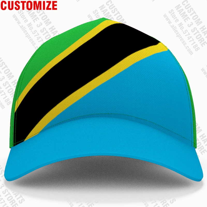 Tanzania Baseball Cap Free 3d Custom Made Name Number Team Logo Tz Hat Tza Country Travel Tanzanian Nation Swahili Flag Headgear