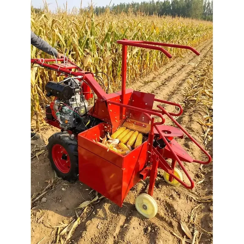Mini Maize Harvester Self Propelled Corn Picker for Small Plot Agricultural Use