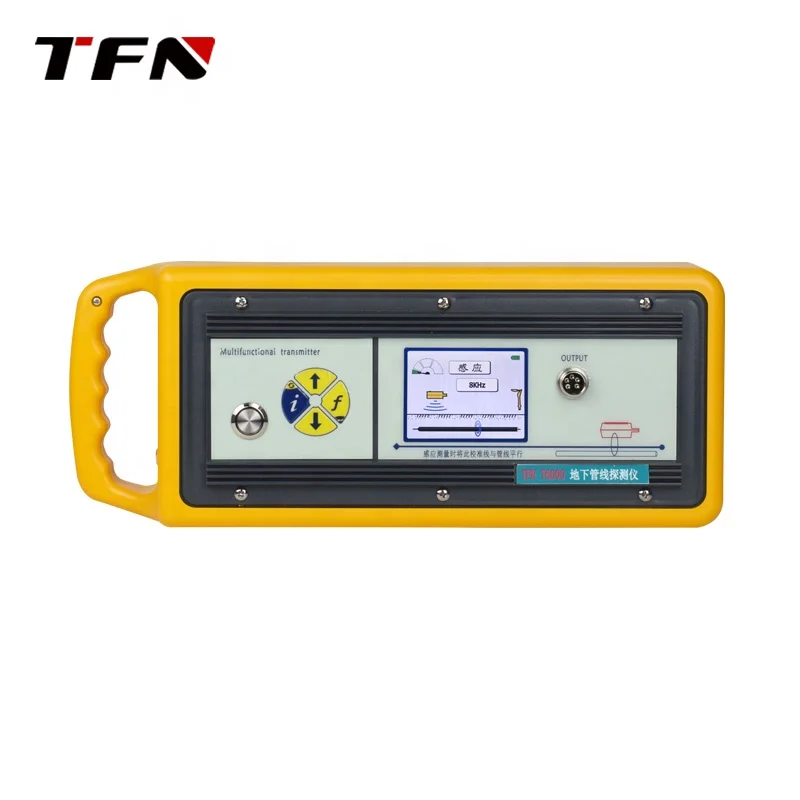 TFN T6000 متوفر في المخزون محدد موقع خطأ الكابلات الرقمية بعمق 20 متر محدد موقع الأنابيب تحت الأرض جهاز تتبع الطريق للأنابيب المعدنية والكابلات