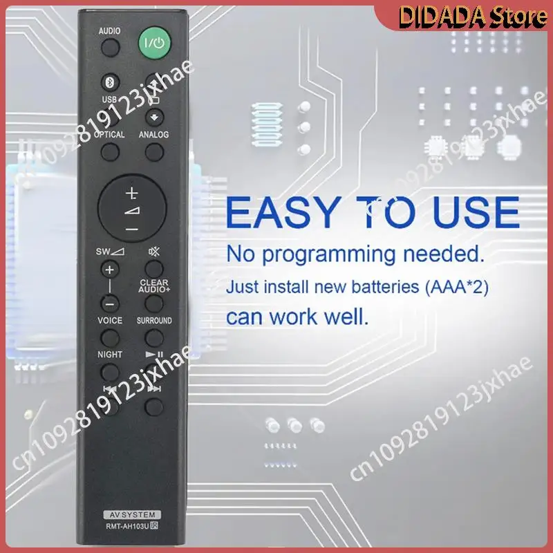 

N82R RMT-AH103U Replace Remote Control For Sony Soundbar HT-CT80 SA-CT80 HTCT80 SACT80