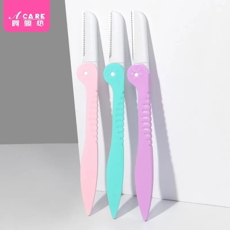 

DX01/Eye-brow knife/Folding/A1PQ0-Easy-to-Use Folding Eyebrow Scraper Female Eyebrow Scraping Portable Beginner Novice