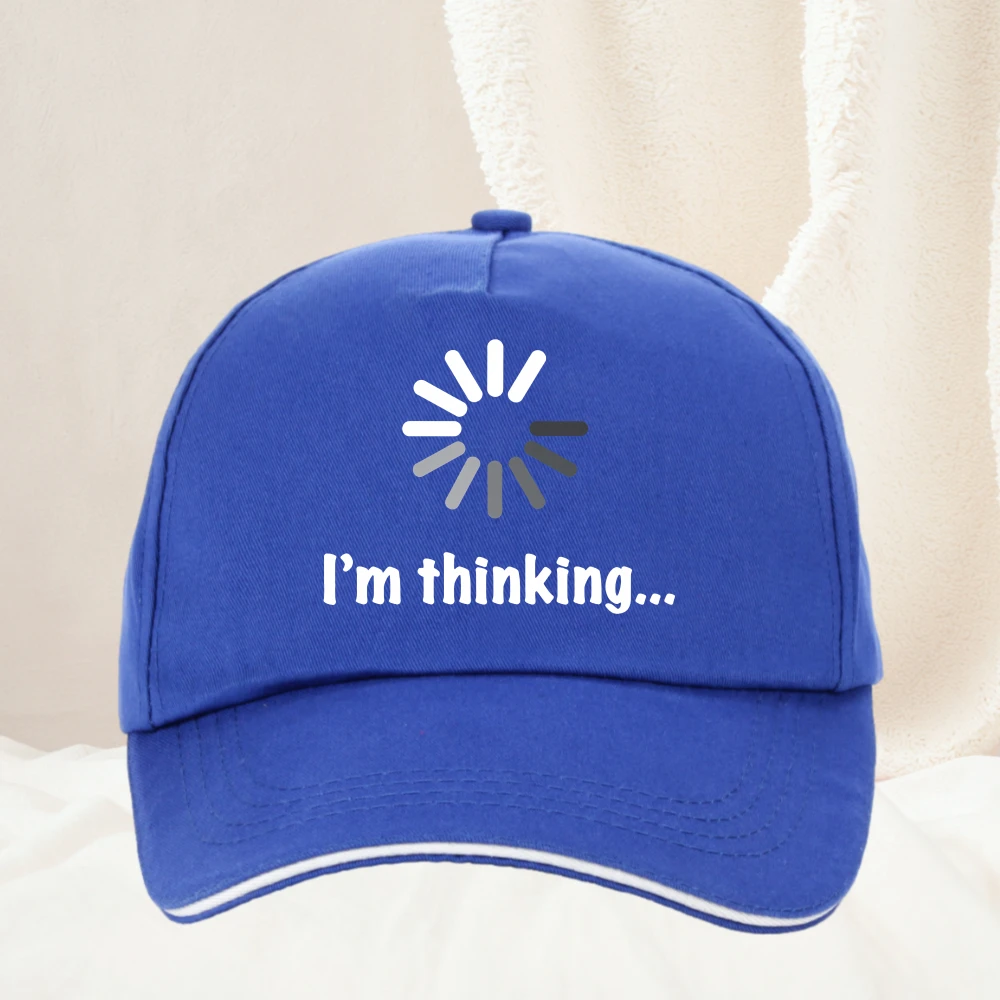 Funny I‘m Thinking Printed Casual Baseball Cap Spring Stylish Trucker Hat For Women Men Outdoor Sport Snapback Cap