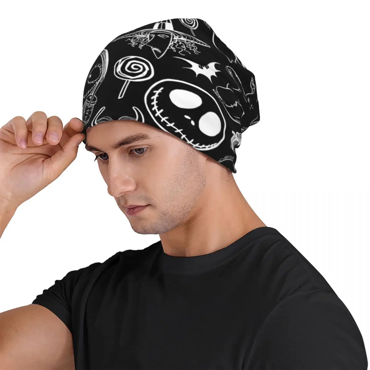 Nightmare Before Christmas1 Unisex Adult Beanies Caps Knitted Bonnet Hat Warm Fashion Autumn Winter Outdoor Skullies Hats