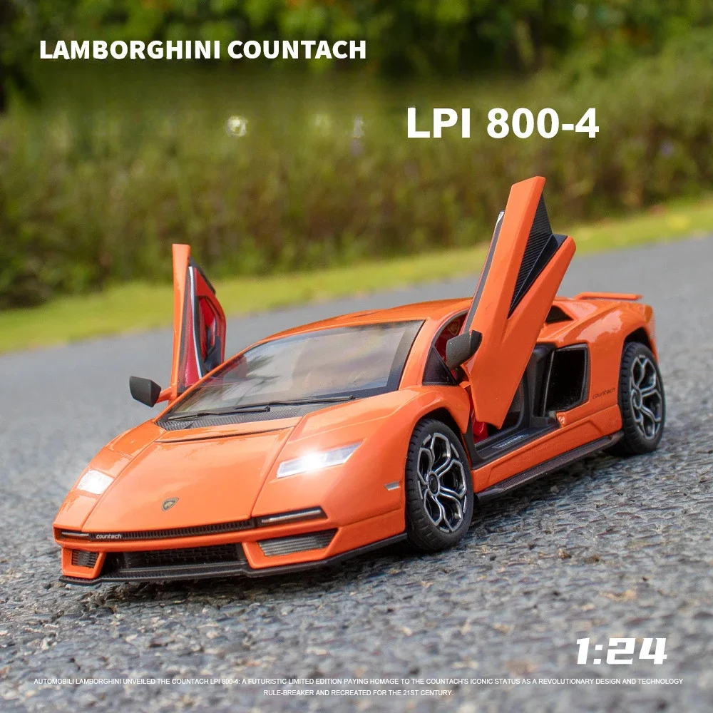 Countach LPI 800-4 Supercar Simulation 1/24 Lambo Modell Legierung Druckguss Spielzeug Fahrzeug Junge Geburtstag Geschenk Sammlung Wohnkultur