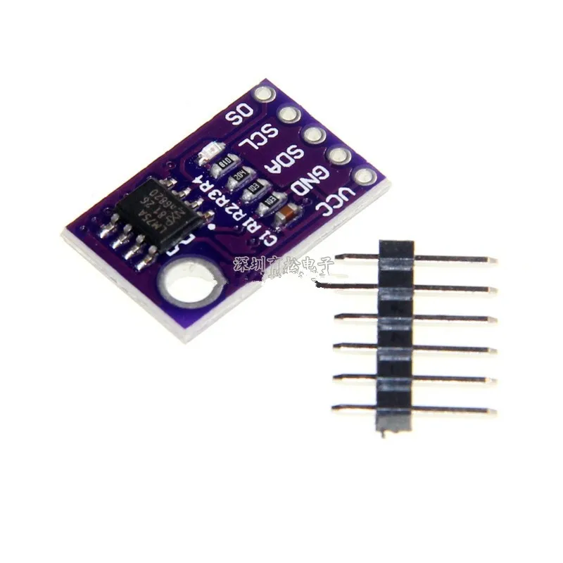 LM75 เซ็นเซอร์อุณหภูมิความเร็วสูง I2C อินเทอร์เฟซความแม่นยําสูงโมดูลบอร์ดพัฒนา LM75A