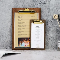Solid Wood A5 Writing Pad A4 Folder Solid Wood Plywood Stationery Menu Office Menu Clip Display Board Tablas Portapapeles