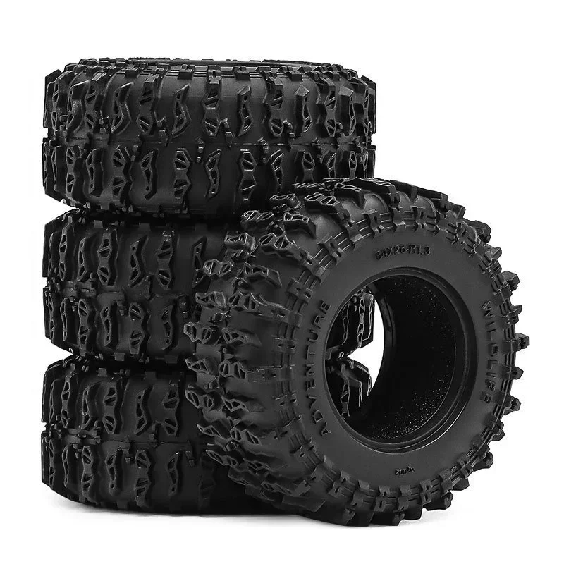 

4pcs 1.3 in Wheels Soft Sticky Rubber Tires for 1/18 SCX24 TRX4M RC Crawler Car,RC 1.3" Wheels Rubber Tires Fetal Skin