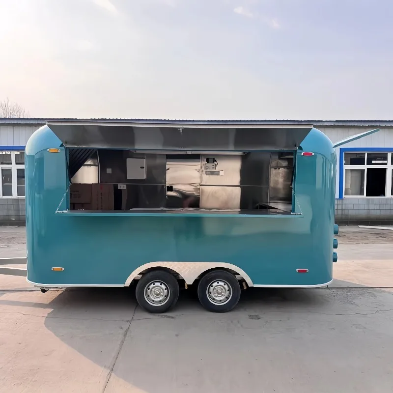

Food Cart Trailer Waffle Dessert Food Trailer Ice Cream Chinese Mobile Food Truck Full Kitchen Equipment CE Certified 5 Year