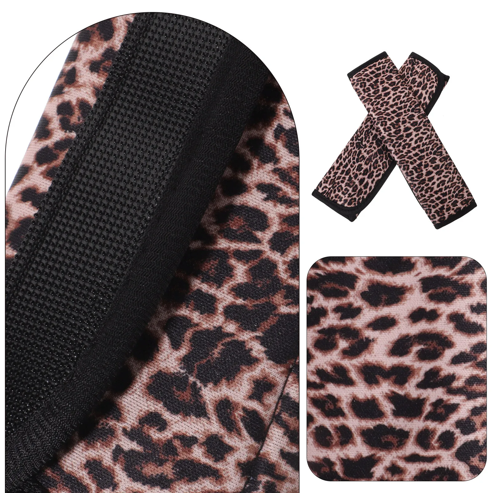 

2Pcs Safety Belt Shoulder Pads Polyester Lightweight Car Accessories for Comfortable Installation Leopard Design