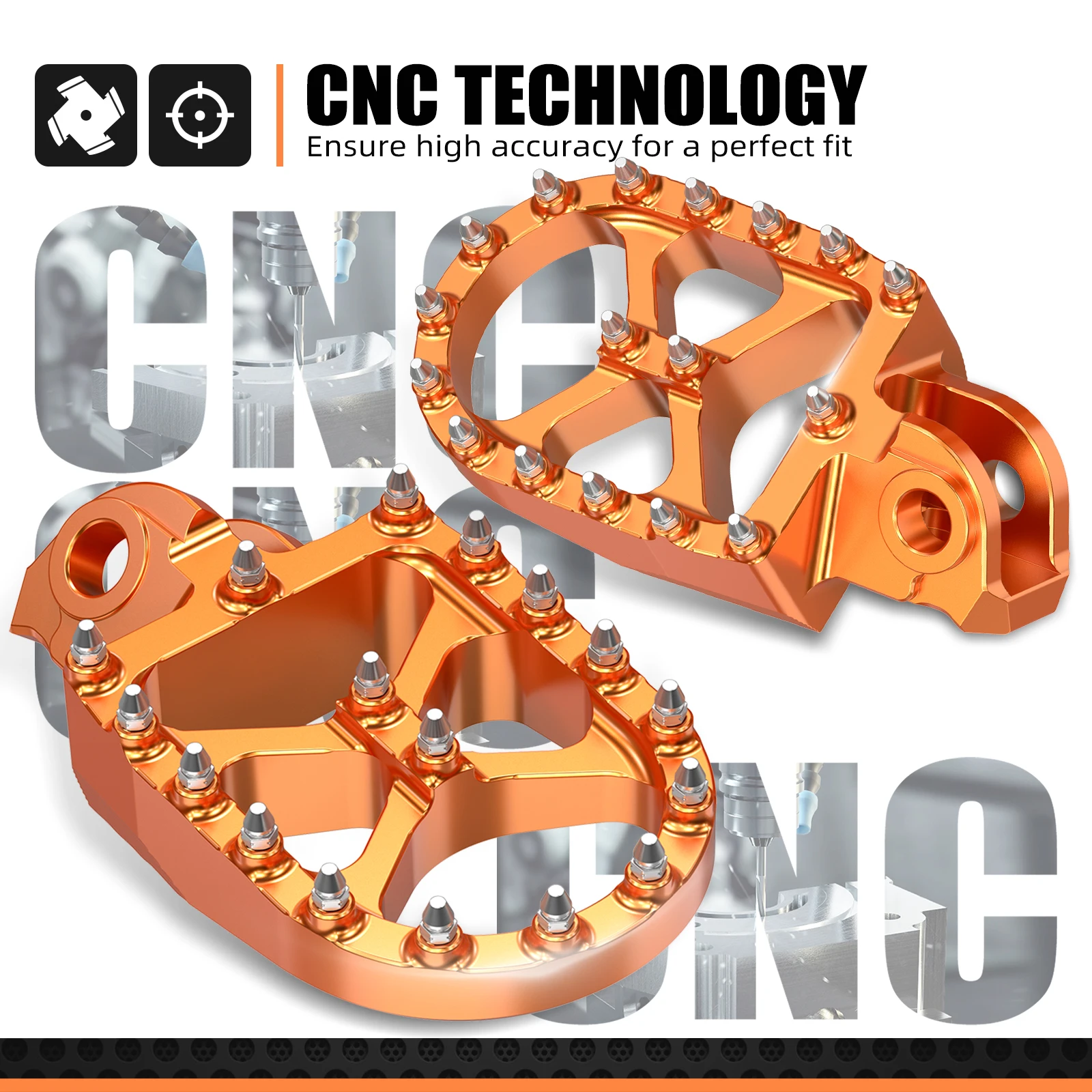 ل KTM EXC 300 2016 أوتاد القدم مسند القدمين دواسة عدة XC-W 530 XCF-W 500 EXC-F 450 SX-F 350 XC-F 250 XC-W EXC 150 SX 125 2006-2015 #5