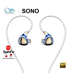 SHANLING SONO 2DD+1BA Triple Hybrid Driver In-Ear Monitor Earphone IEM Hi-Res Audio 0.78mm Interchangeable Cable Wired Earbuds