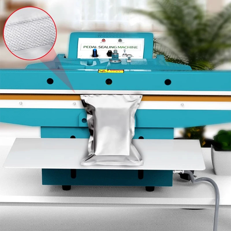 Pneumatic aluminum frame sealing machine, double-sided aluminum foil plastic bag packaging, upper and lower heating packaging