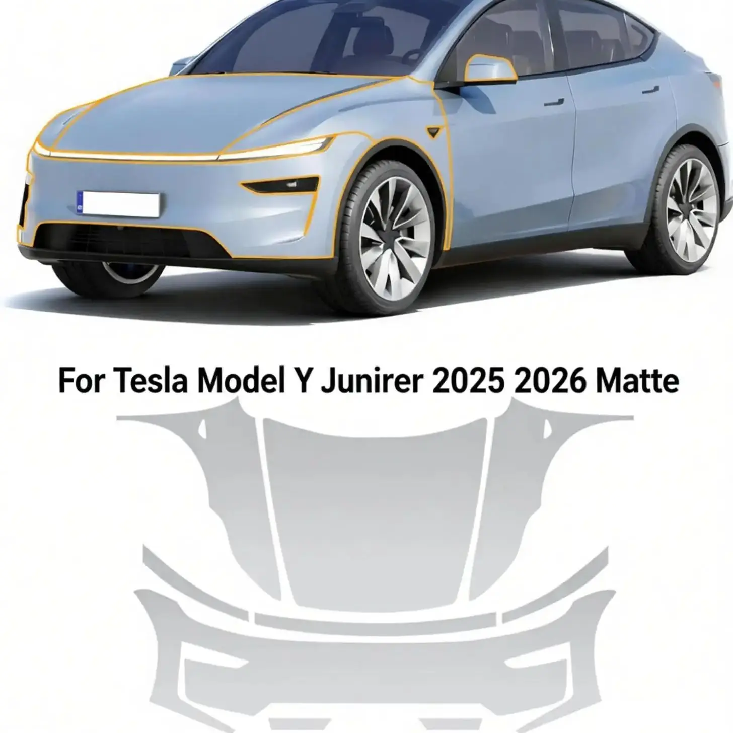 

Pre-cut PPF For Tesla Model Y Juniper 2025 2026 Matte TPU Paint Protection Film Self-Healing Clear Bra Anti-Scratch Resistant