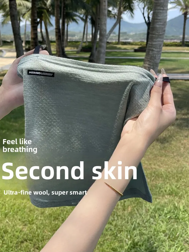 

Lightweight Qui-Dry Merino Wool Ne Warmer for Men And Women Outdoor Cycling Sweat-ng Breathable Me Ear- Hanging Scarf