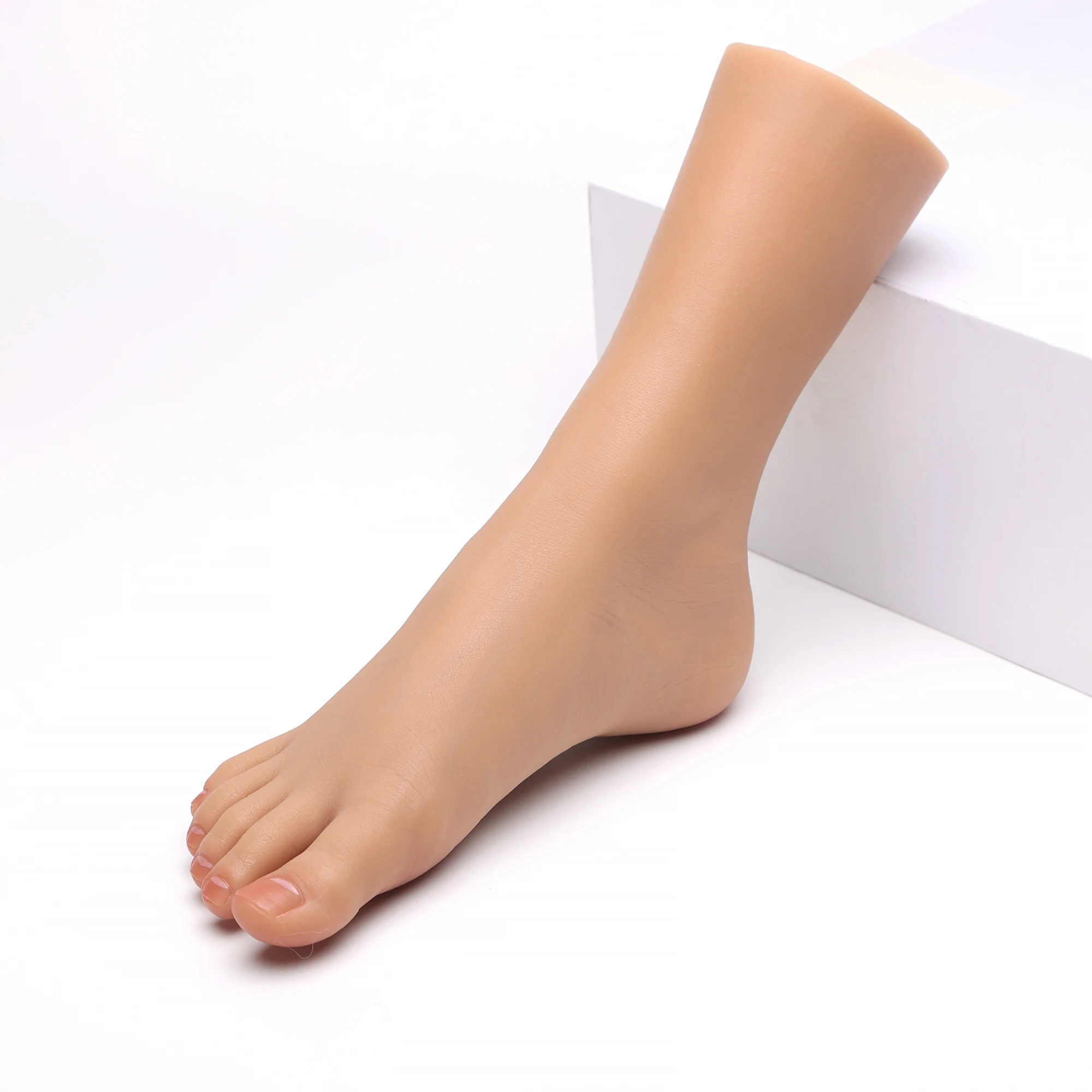 سيليكون نموذج القدم مسمار ممارسة القدم المعرضة قدم الوثن ل Footjob صورة أحذية عرض المجوهرات حجم صغير 17.5 ZH6280