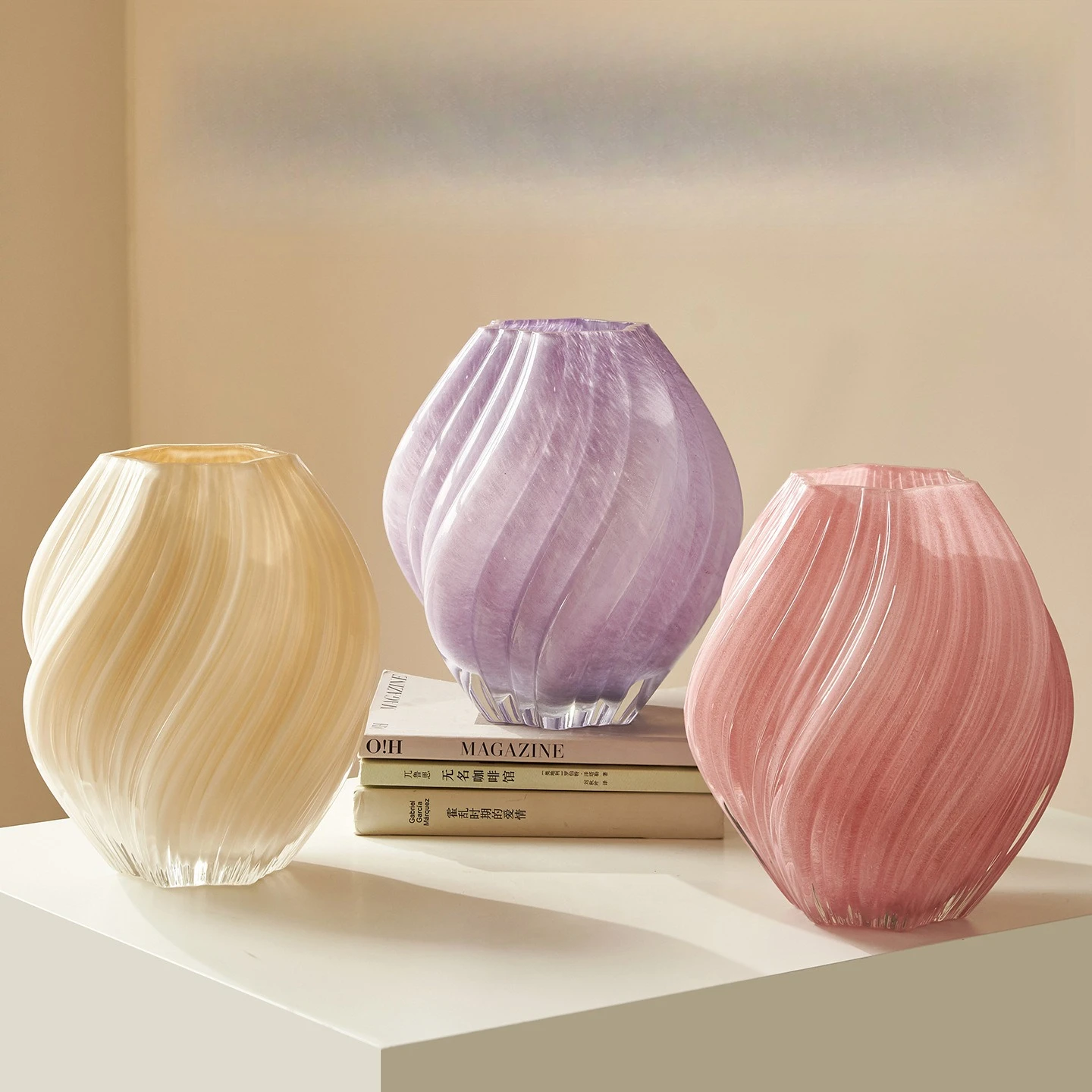 Vase living room flower arrangement glass vase high-end ornament home jewelry