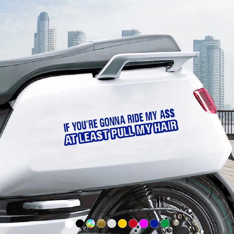 Funny Car Sticker - Ride My Ass, Pull My Hair Vinyl Decal for Car Styling view 6
